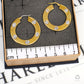 Pre-Owned 9ct Gold 2 Tone Screw Design Hoop Earrings