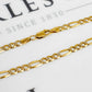 Pre-Owned 9ct Gold Figaro Chain Anklet 11 Inch