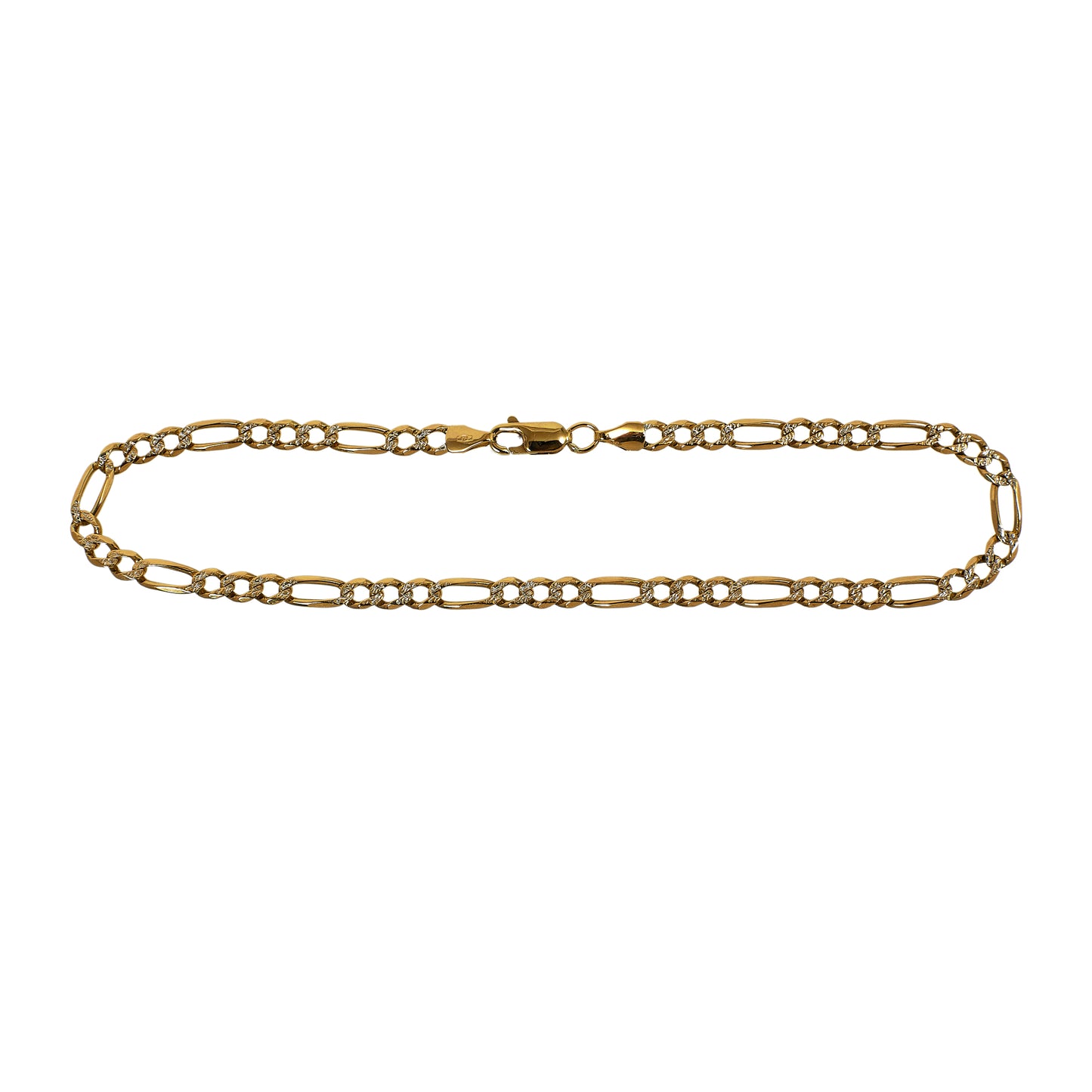 Pre-Owned 9ct Gold Figaro Chain Anklet 11 Inch