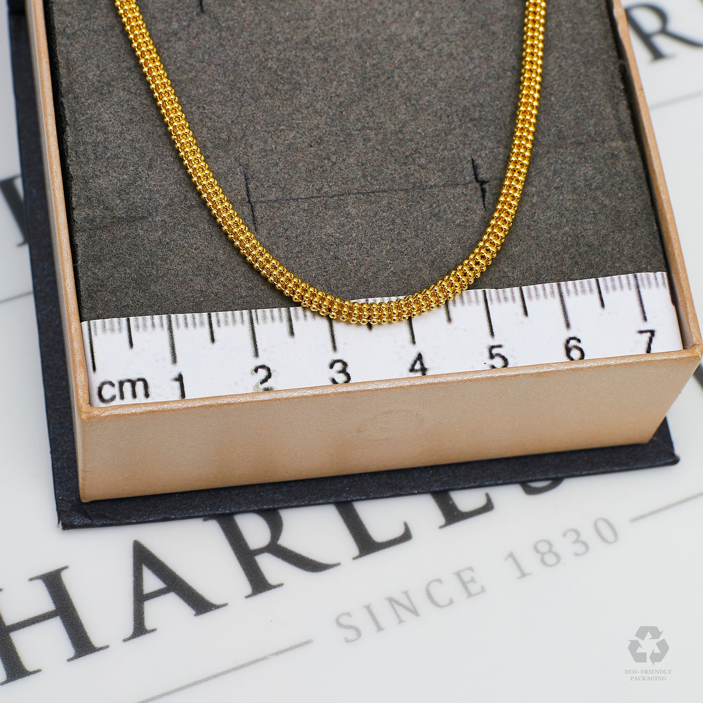 Pre-Owned 18ct Gold Bead Chain Necklace 20 Inch