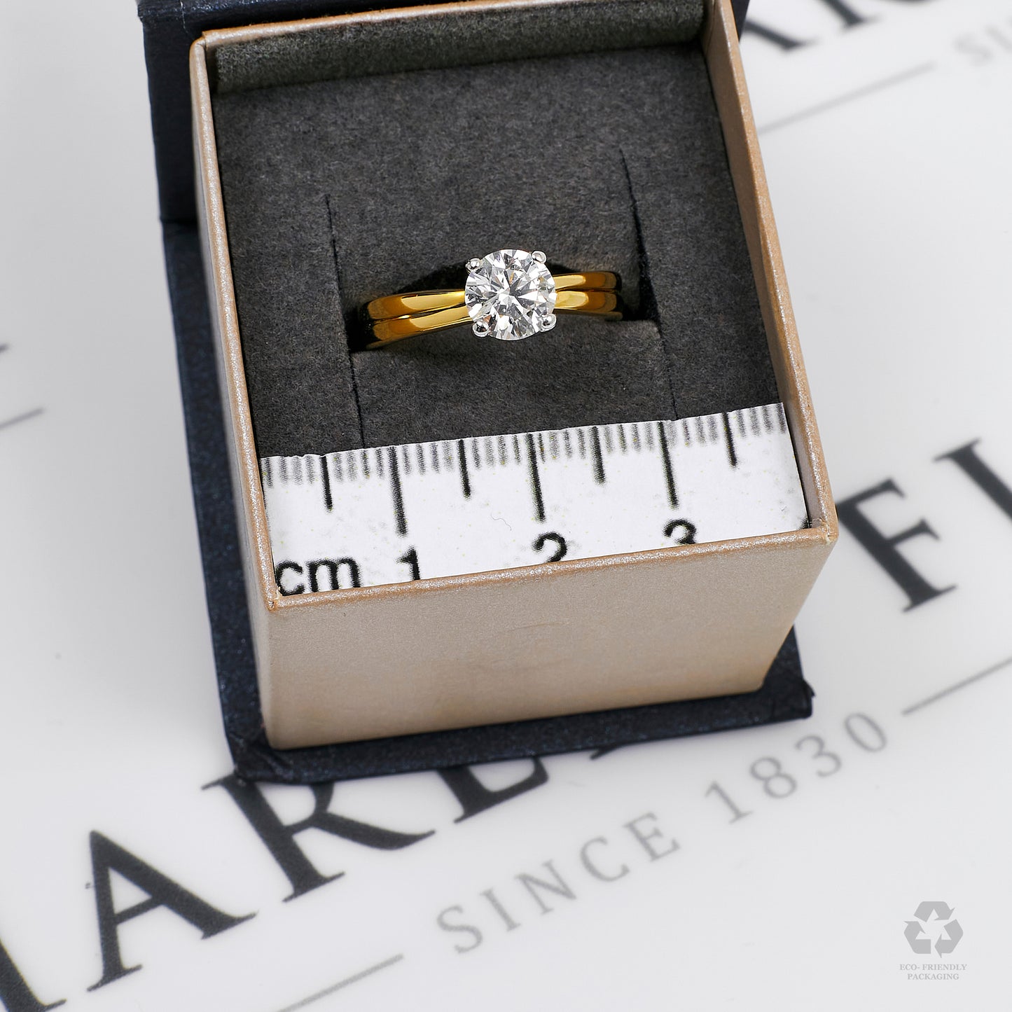 Pre-Owned 18ct Gold Diamond Solitaire Ring Size L