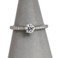 Platinum Diamond Ring & Diamond Shoulders Size O
