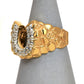 Pre-Owned 14ct Gold Diamond Horseshoe Ring Size T