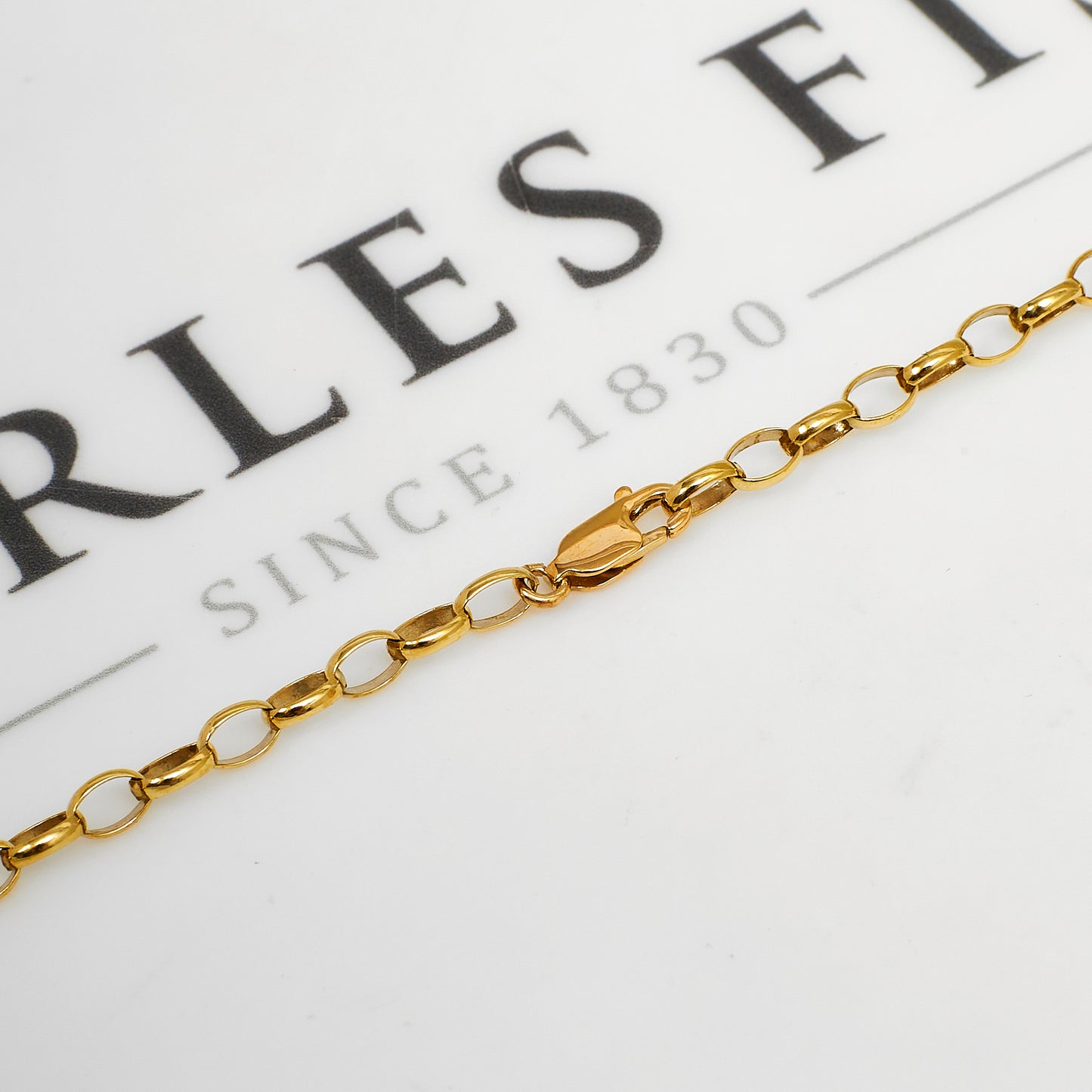Pre-Owned 9ct Gold Belcher Chain Necklace 21 Inch