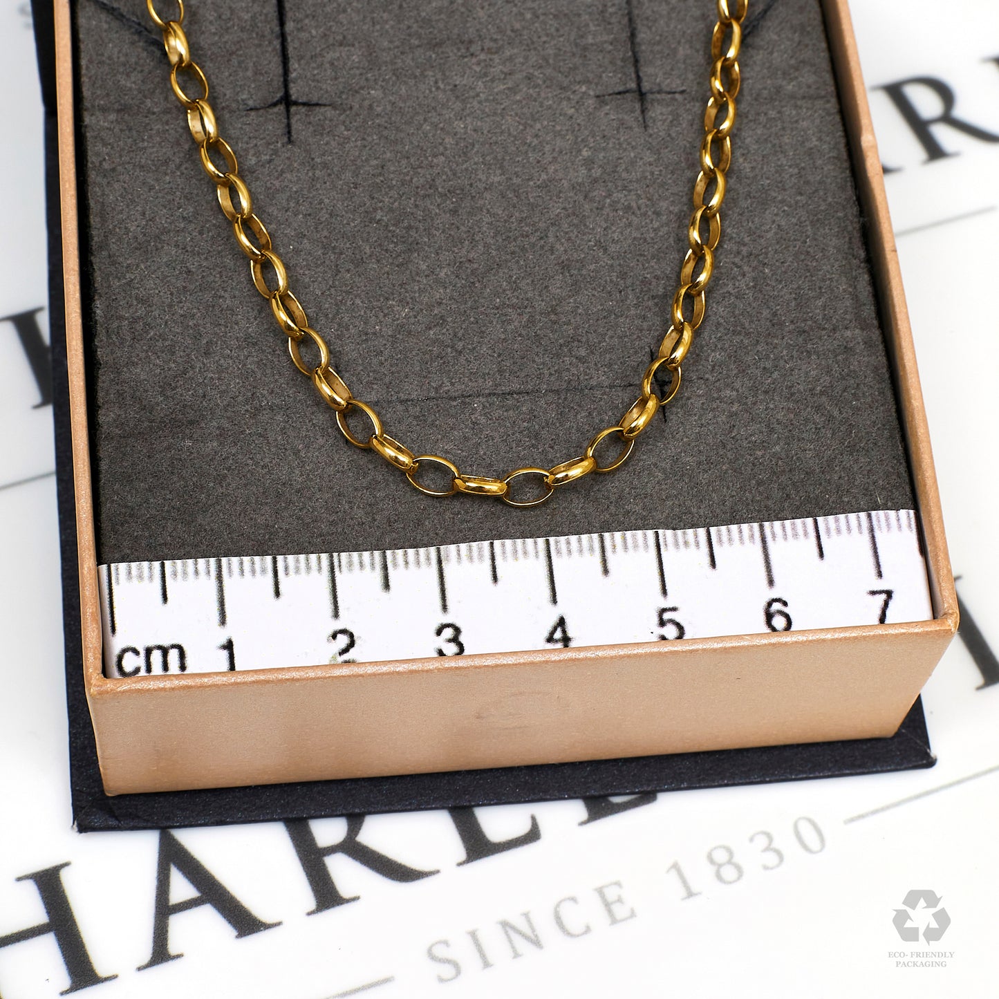 Pre-Owned 9ct Gold Belcher Chain Necklace 21 Inch