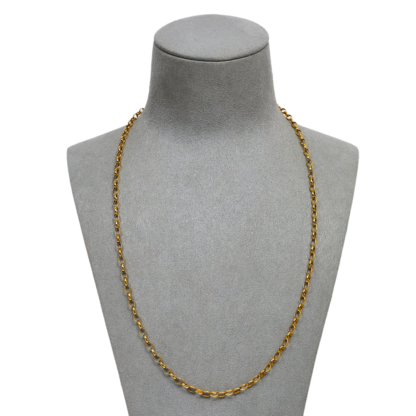 Pre-Owned 9ct Gold Belcher Chain Necklace 21 Inch