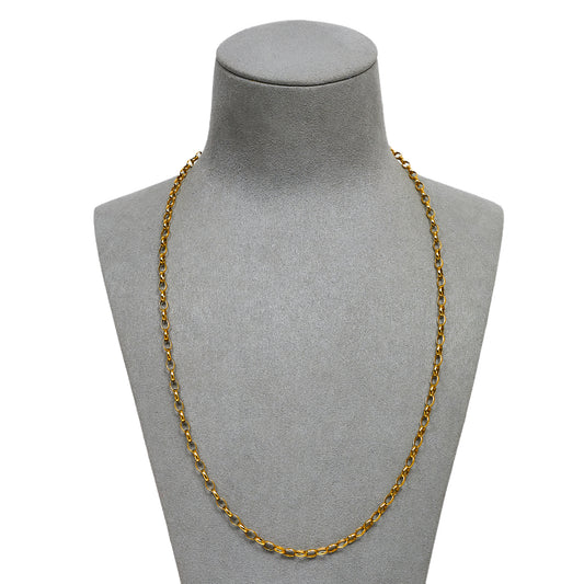 Pre-Owned 9ct Gold Belcher Chain Necklace 21 Inch