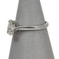Pre-Owned 18ct White Gold Pear Cut Diamond Ring Size N