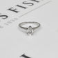 Pre-Owned 18ct White Gold Pear Cut Diamond Ring Size N