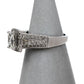 Pre-Owned 14ct White Gold Diamond Cluster Ring Size L
