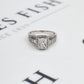 Pre-Owned 14ct White Gold Diamond Cluster Ring Size L