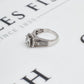 Pre-Owned 14ct White Gold Diamond Cluster Ring Size L