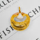 Pre-Owned 18ct Gold Tricolor Abstract Round Pendant