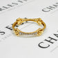 Pre-Owned 9ct Gold Diamond Child&rsquo;s Spanner Design Bangle
