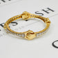 Pre-Owned 9ct Gold Diamond Child&rsquo;s Spanner Design Bangle