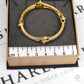 Pre-Owned 9ct Gold Diamond Child&rsquo;s Spanner Design Bangle
