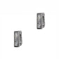 Pre-Owned 14ct White Gold CZ Hinged Earrings