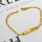 Pre-Owned 18ct Gold Anchor Chain ID Bracelet 6 Inch