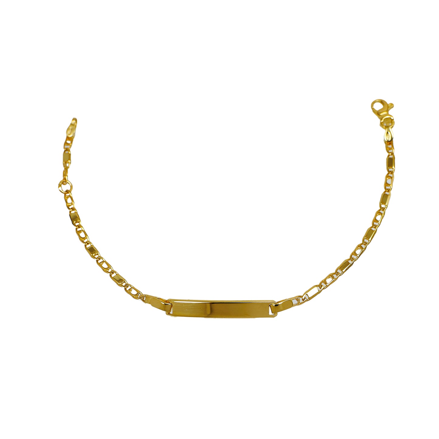 Pre-Owned 18ct Gold Anchor Chain ID Bracelet 6 Inch