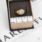 Pre-Owned 9ct Gold CZ Round Signet Ring Size T