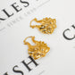 Pre-Owned 9ct Gold Floral Creole Hoop Earrings