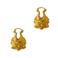 Pre-Owned 9ct Gold Floral Creole Hoop Earrings