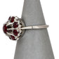 Pre-Owned 18ct White Gold Garnet Cluster Ring