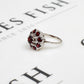 Pre-Owned 18ct White Gold Garnet Cluster Ring