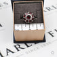 Pre-Owned 18ct White Gold Garnet Cluster Ring