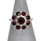 Pre-Owned 18ct White Gold Garnet Cluster Ring