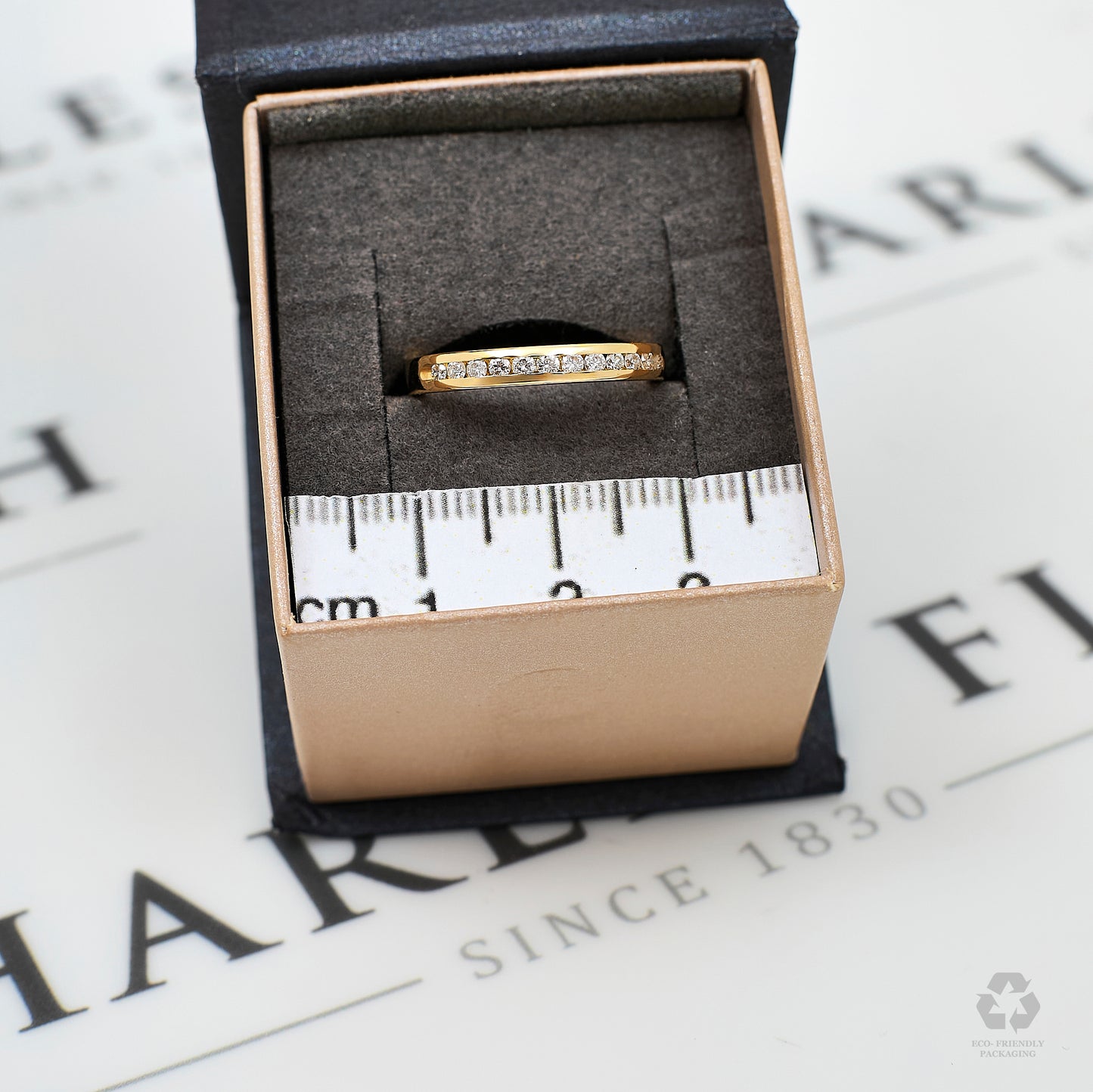 Pre-Owned 14ct Gold 12 Diamond Half Eternity Ring Size N