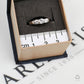 Pre-Owned 9ct White Gold 3 CZ Ring Size P