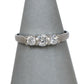 Pre-Owned 9ct White Gold 3 CZ Ring Size P