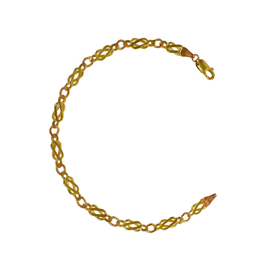 Pre-Owned 9ct Gold Celtic Knot Bracelet 8 Inch