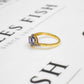 Pre-Owned 9ct Gold Tanzanite & White Zircon Crossover Ring