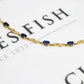 Pre-Owned 9ct Gold Diamond & Kyanite Bracelet 7.5 Inch