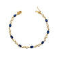 Pre-Owned 9ct Gold Diamond & Kyanite Bracelet 7.5 Inch