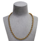 Pre-Owned 14ct Gold 2 Tone Knot Link Necklace 19 Inch