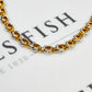 Pre-Owned 14ct Gold 2 Tone Knot Link Bracelet 7.5 Inch