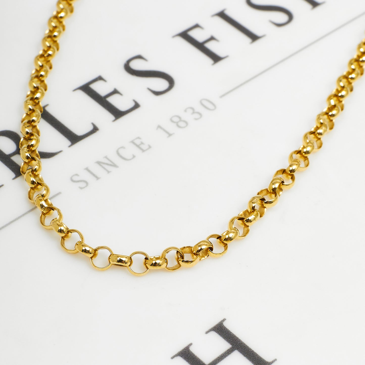 Pre-Owned 9ct Gold Belcher Chain Necklace 20 Inch