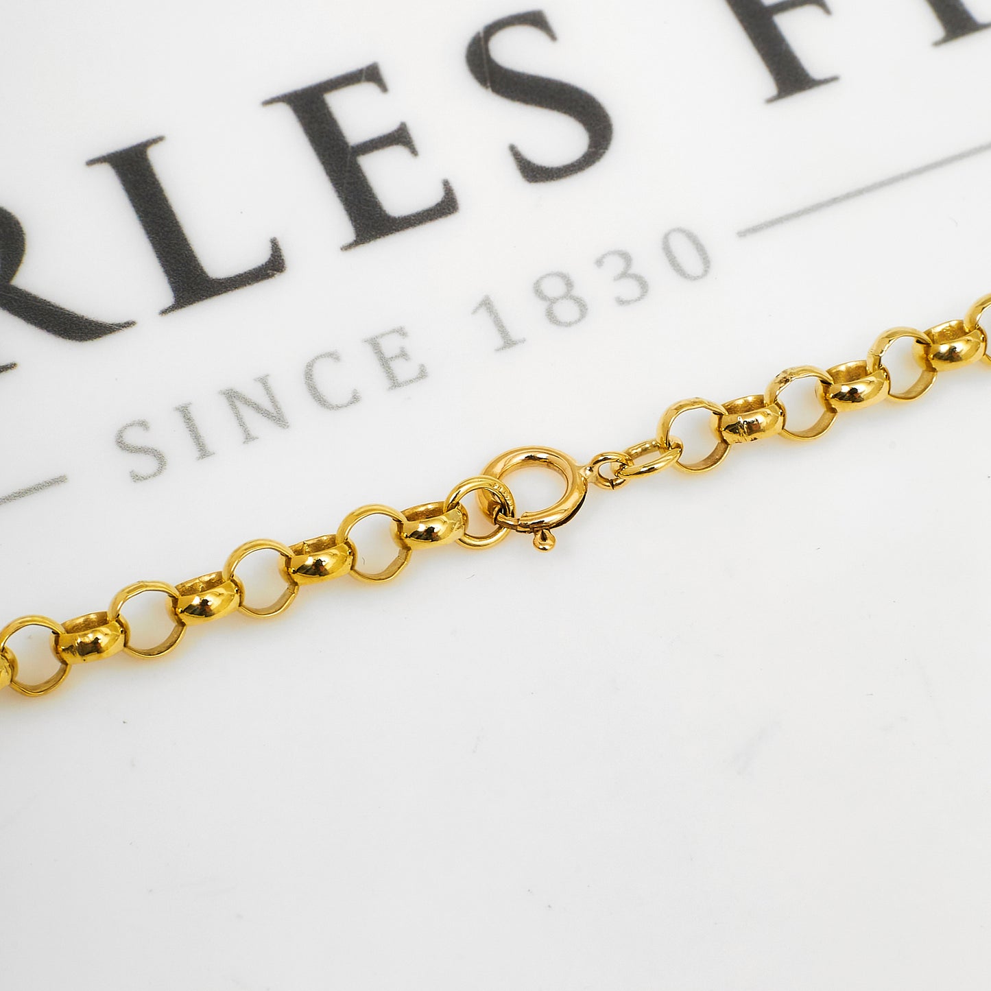 Pre-Owned 9ct Gold Belcher Chain Necklace 20 Inch