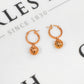 Pre-Owned 14ct Rose Gold Creole Hoop Earrings & Ball Drop