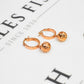 Pre-Owned 14ct Rose Gold Creole Hoop Earrings & Ball Drop
