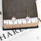Pre-Owned 9ct Gold Diamond & Milky Quartz Drop Earrings