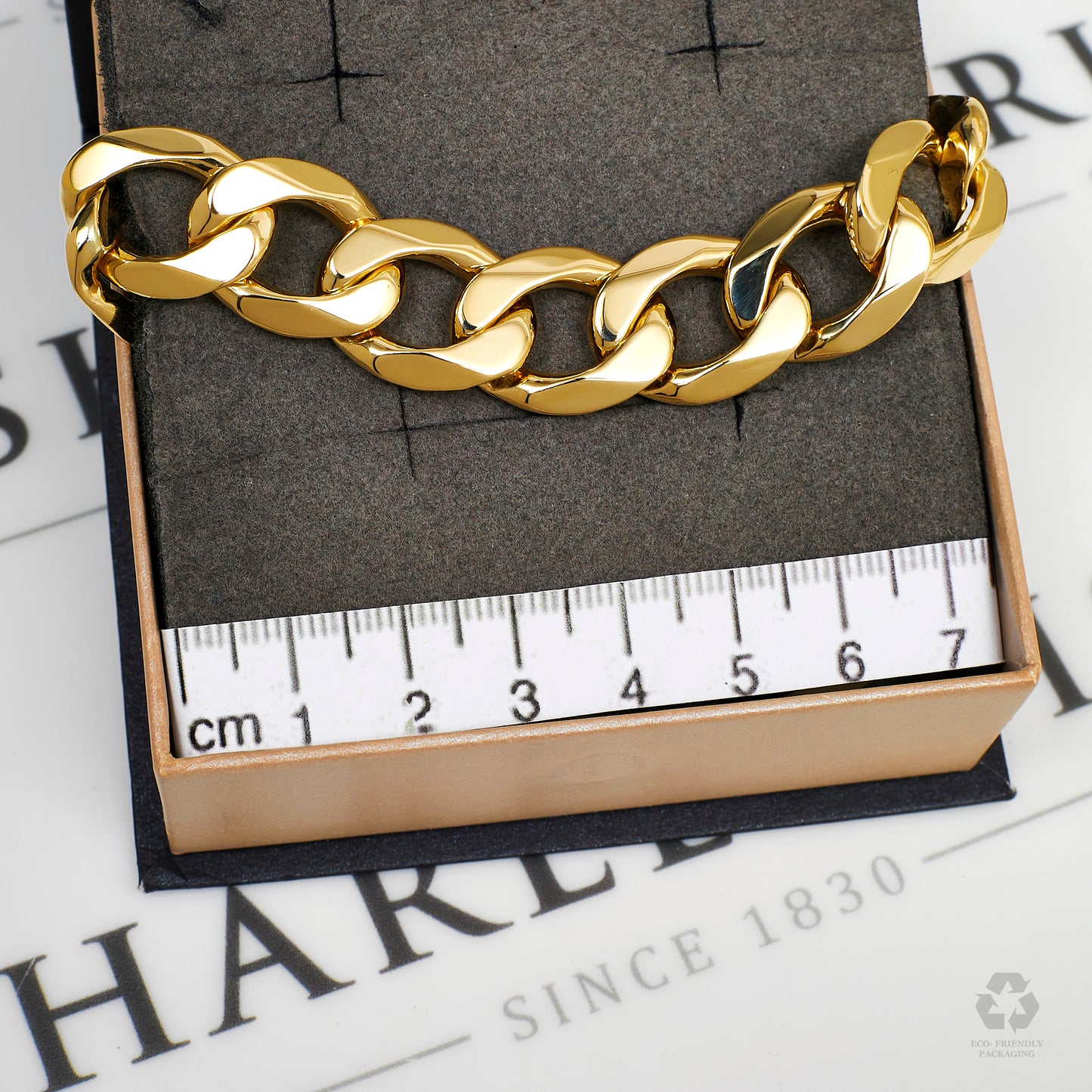 Pre-Owned 9ct Gold Curb Chain Bracelet 8.5 Inch