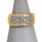 Pre-Owned 18ct Gold 5 Row Diamond Ring Size M.5