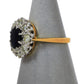Pre-Owned 14ct Gold Sapphire & Diamond Cluster Ring Size L.5