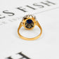 Pre-Owned 14ct Gold Sapphire & Diamond Cluster Ring Size L.5