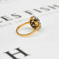 Pre-Owned 14ct Gold Sapphire & Diamond Cluster Ring Size L.5