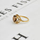 Pre-Owned 9ct Gold Round Smokey Quartz Ring Size K.5